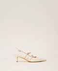Sapatos de salto slingback com tiras