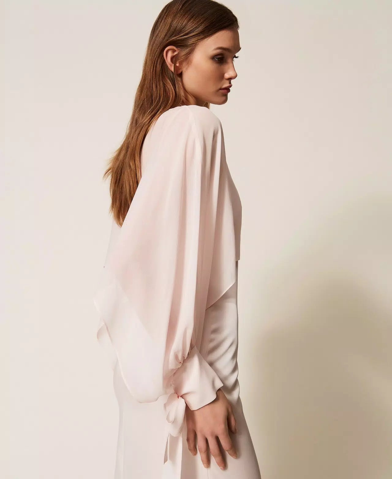 Blusa curta em georgette