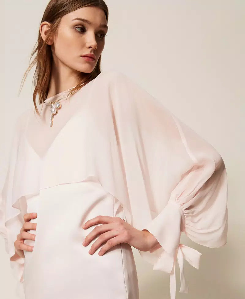 Blusa curta em georgette