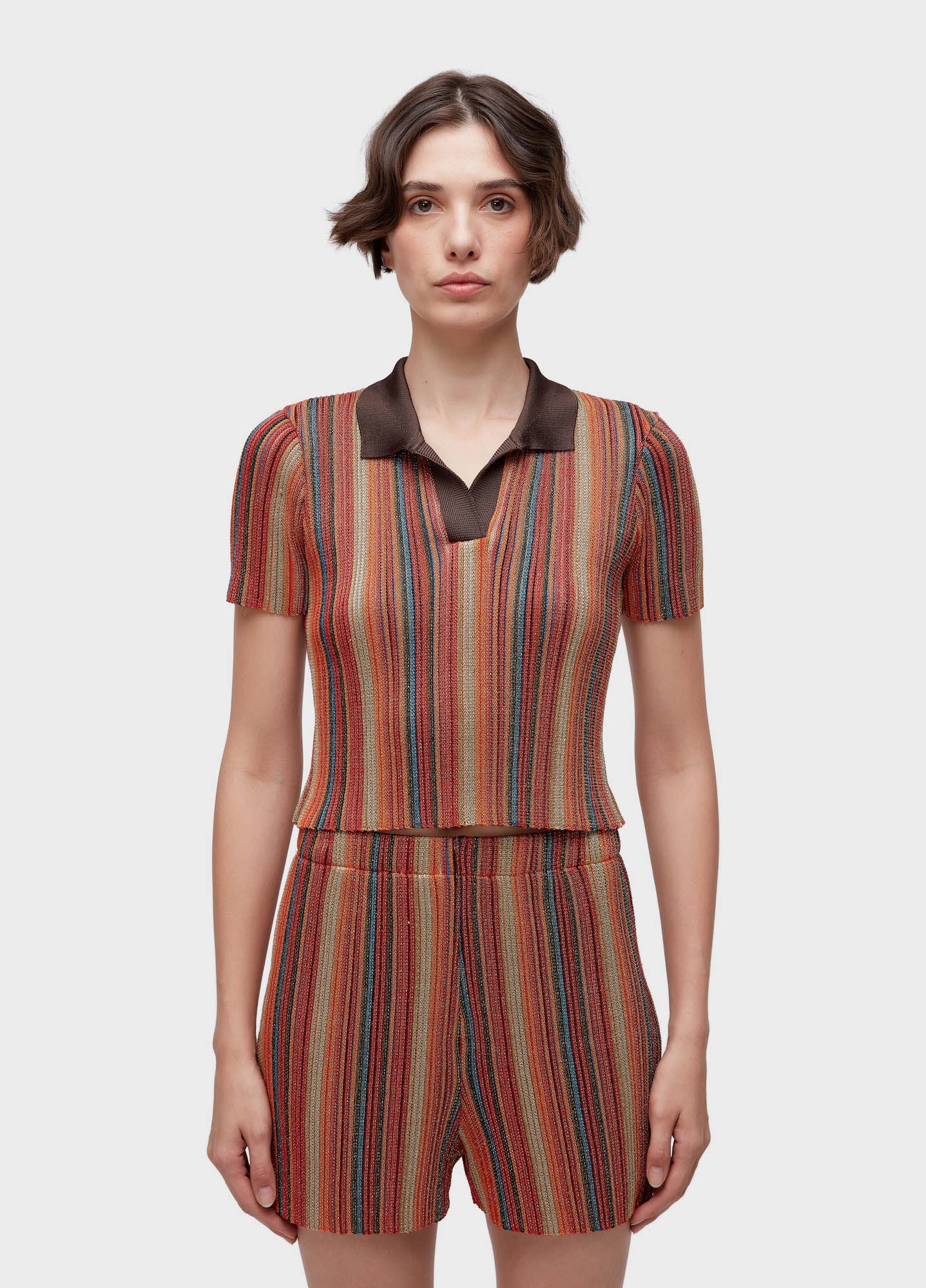 Blusa Polo Tricot Listras