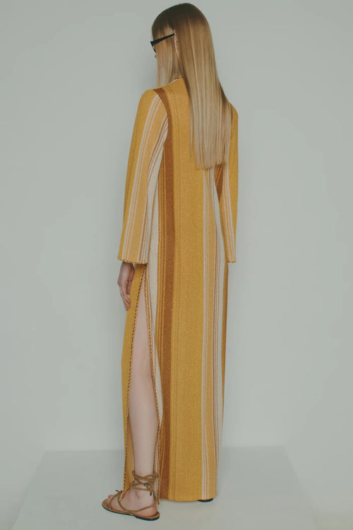 CAFTAN EM TECIDO DE LAMÉ