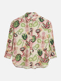 CAMISA EM MISTURA DE LINHO ESTAMPADA