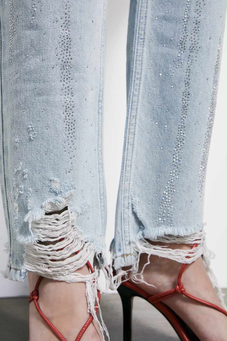 Calça jeans  c/strass
